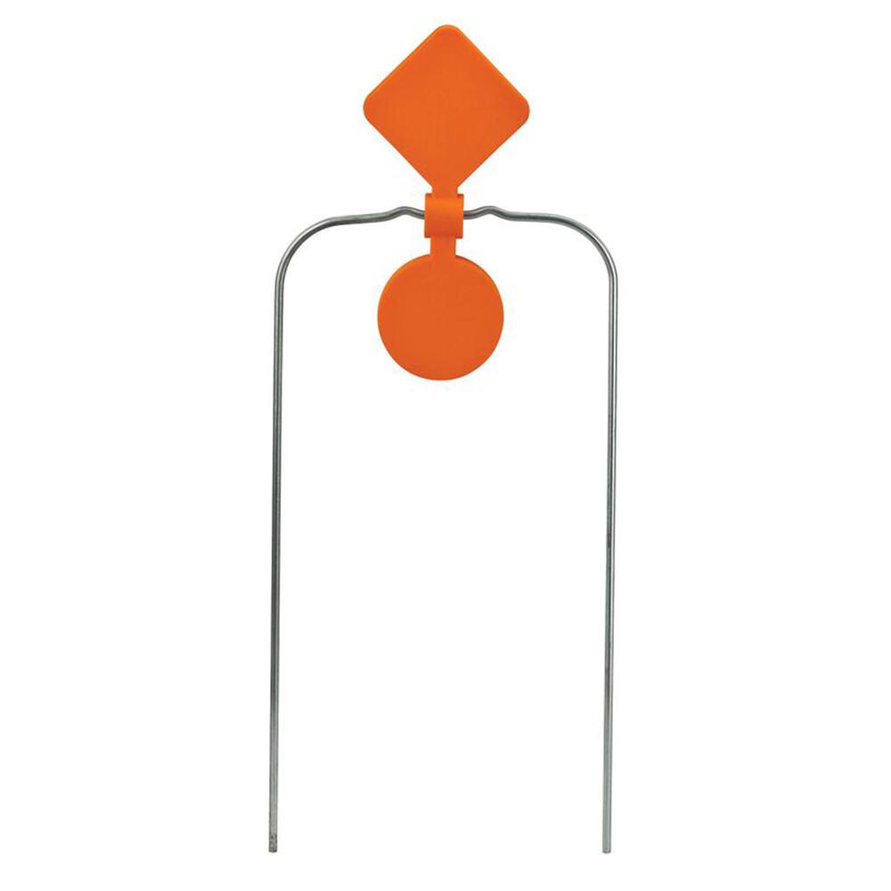 Metal shooting target stand with orange plates