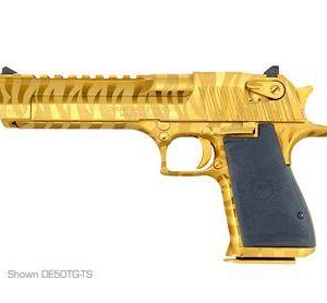 Gold tiger-striped Desert Eagle pistol