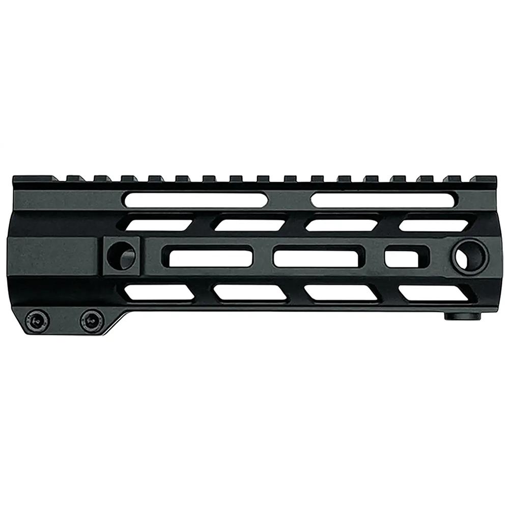 Black aluminum rifle handguard with M-LOK slots