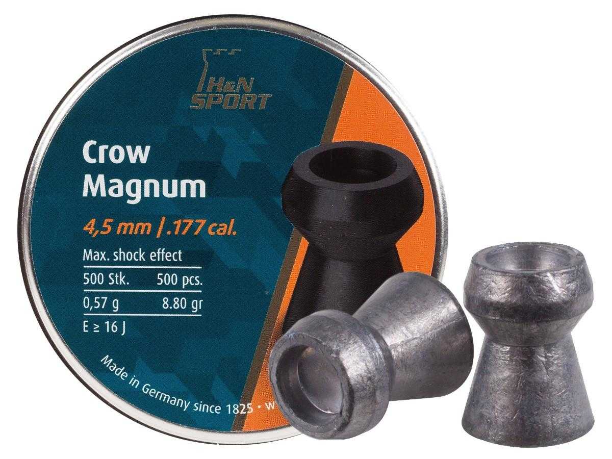 H&N Crow Magnum airgun pellets and tin