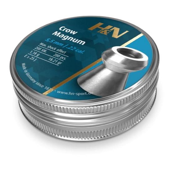 H&N Crow Magnum .22 caliber pellet tin
