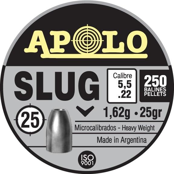 Apolo .22 caliber slug pellets label