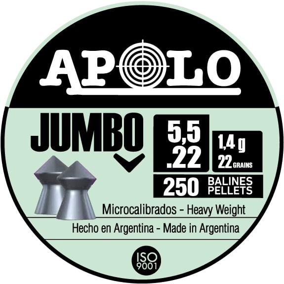 Apolo Jumbo .22 caliber heavy pellets tin label