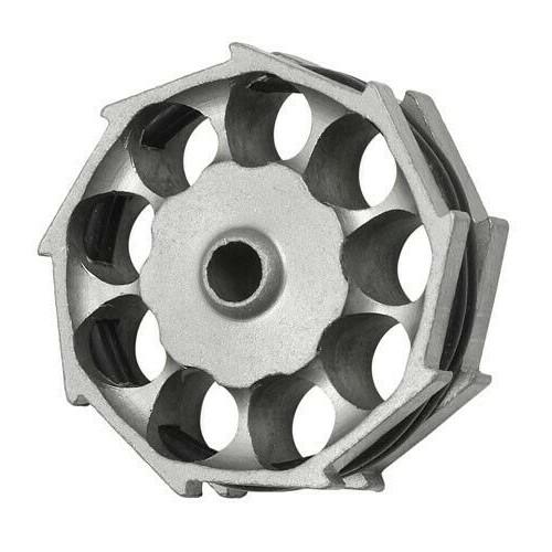 Metal rotary magazine with multiple chambers
