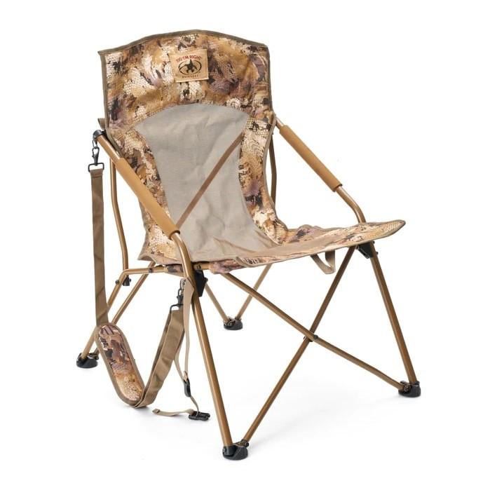 Camouflage folding camping chair with metal frame