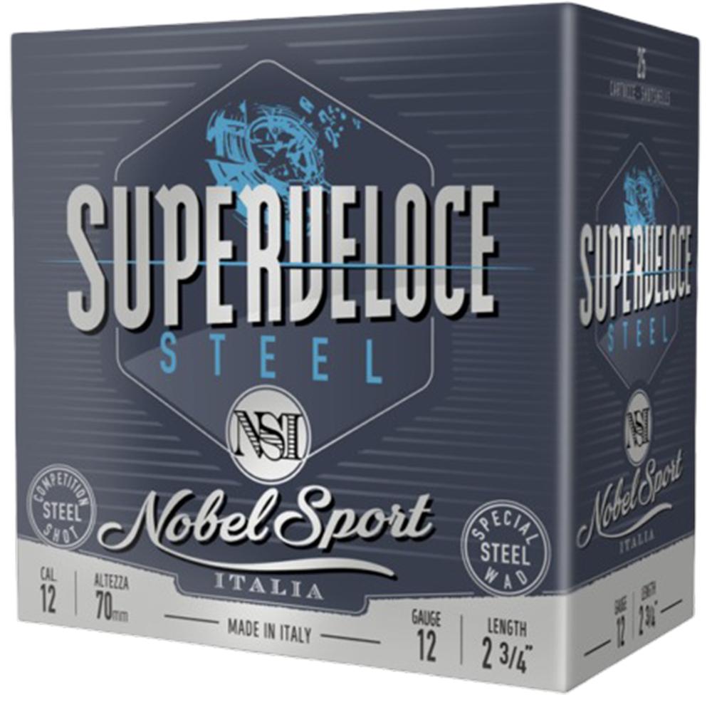 Box of Superdeluce Steel 12-gauge shotgun shells
