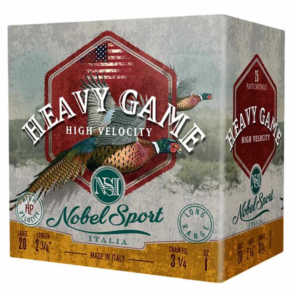 NobelSport Heavy Game 20 gauge shotgun shells box