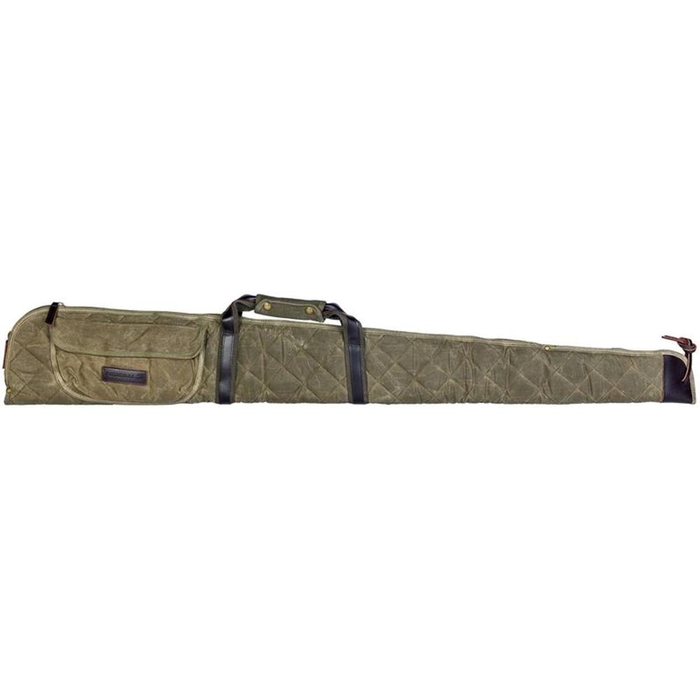 Olive green quilted rifle case with handles