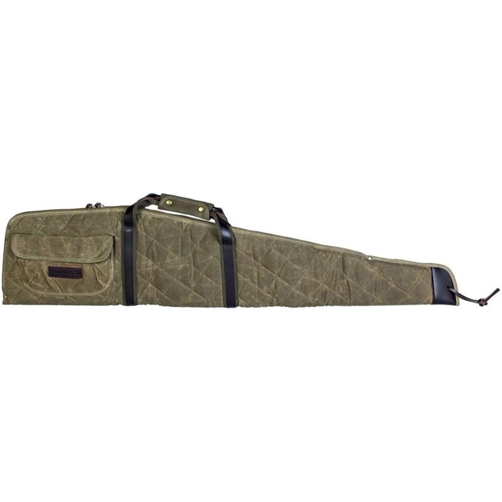 Olive green quilted rifle case with handles