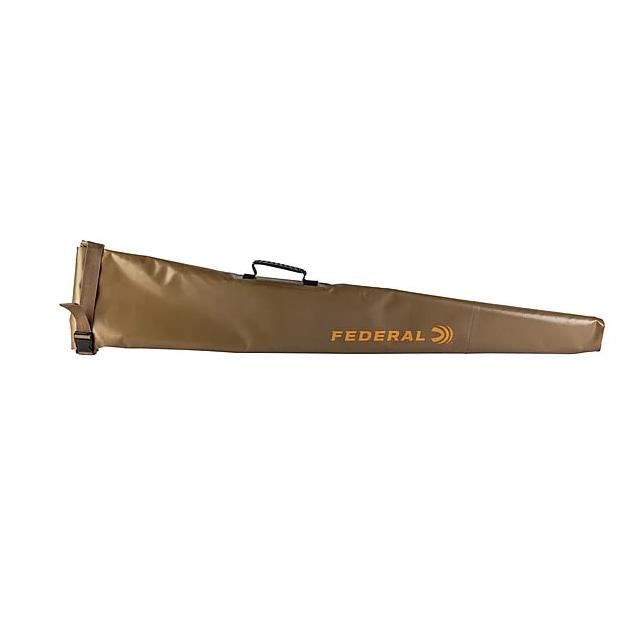 Brown soft rifle case with Federal logo