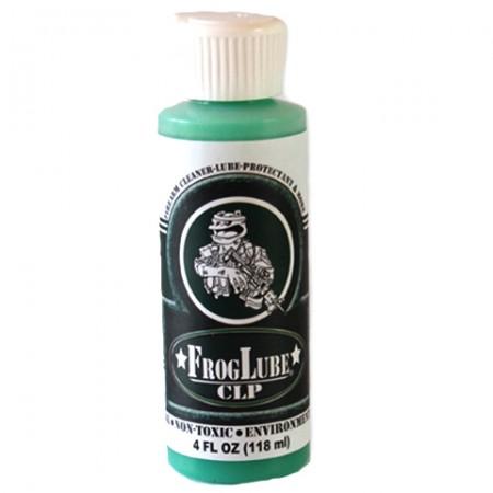 Bottle of FrogLube CLP firearm cleaner lubricant