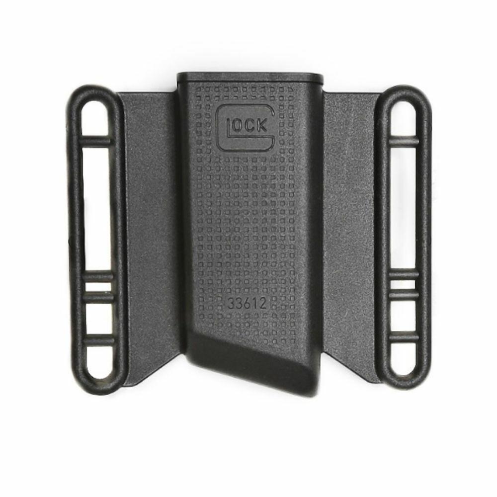 Black plastic locking buckle with side loops