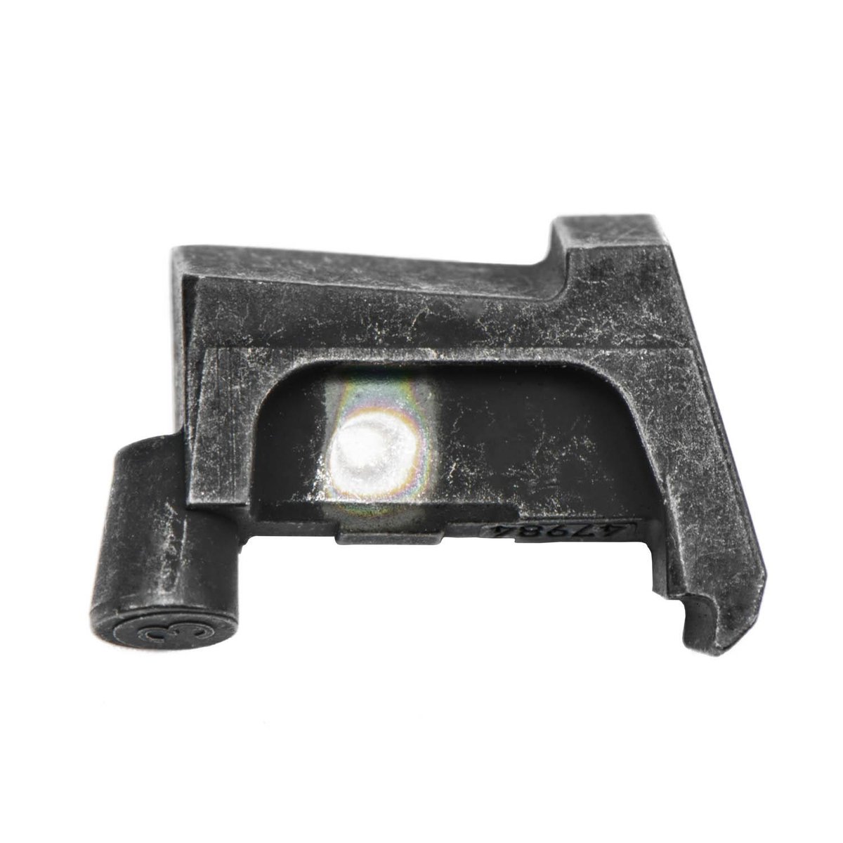 Black metal mechanical bracket with cylindrical pin