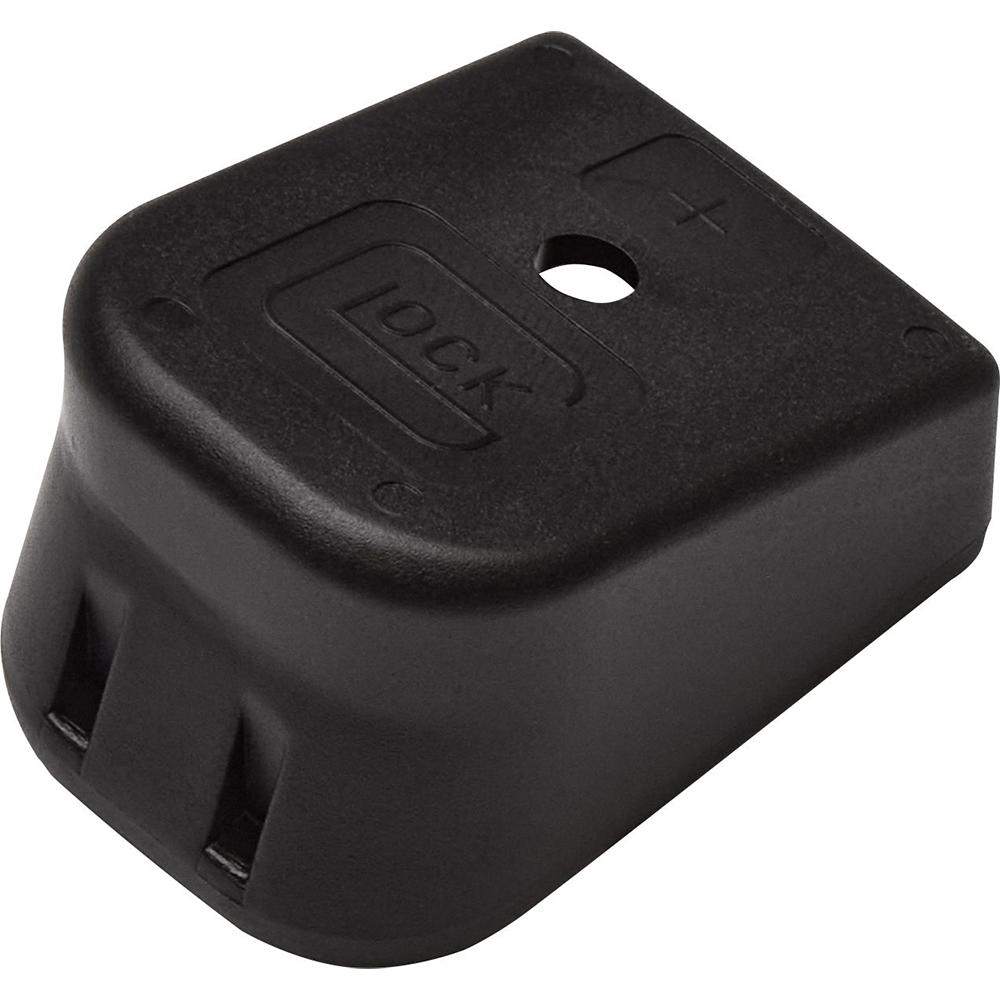 Black Glock magazine base plate extension