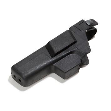 Black plastic utility belt clip holder
