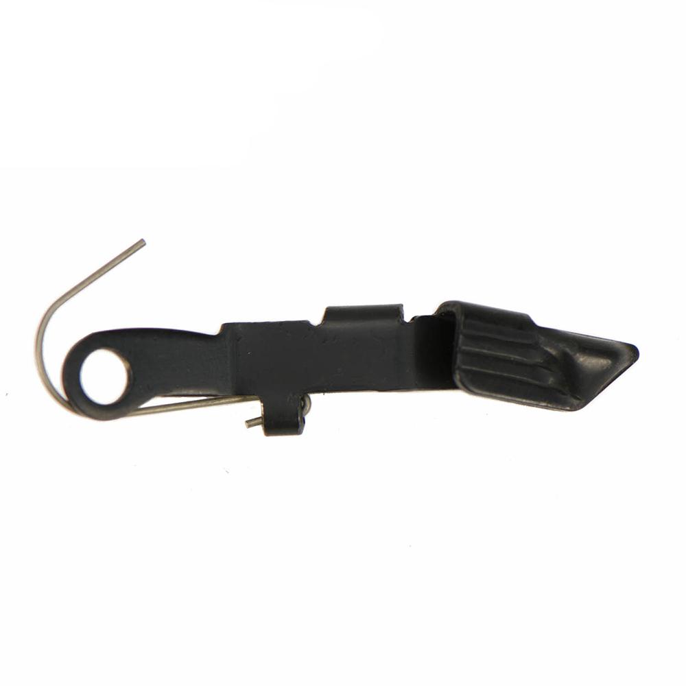 Black metal latch mechanism with spring clip