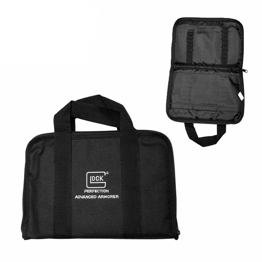 Black Glock armorer pistol case with handles