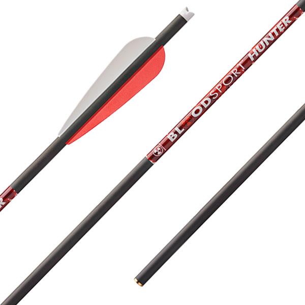 Bloodsport Hunter carbon arrow with red fletching
