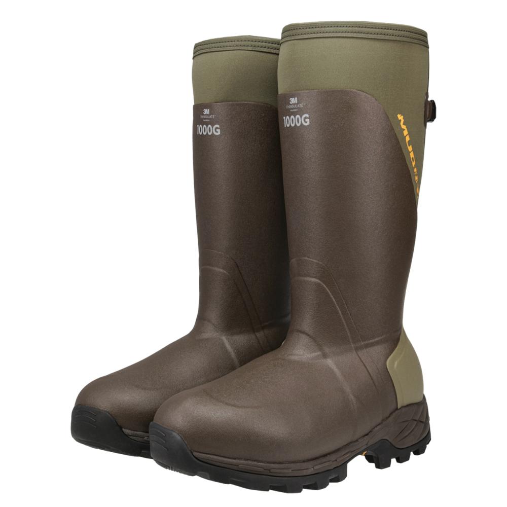 Brown insulated rubber boots with 1000G lining