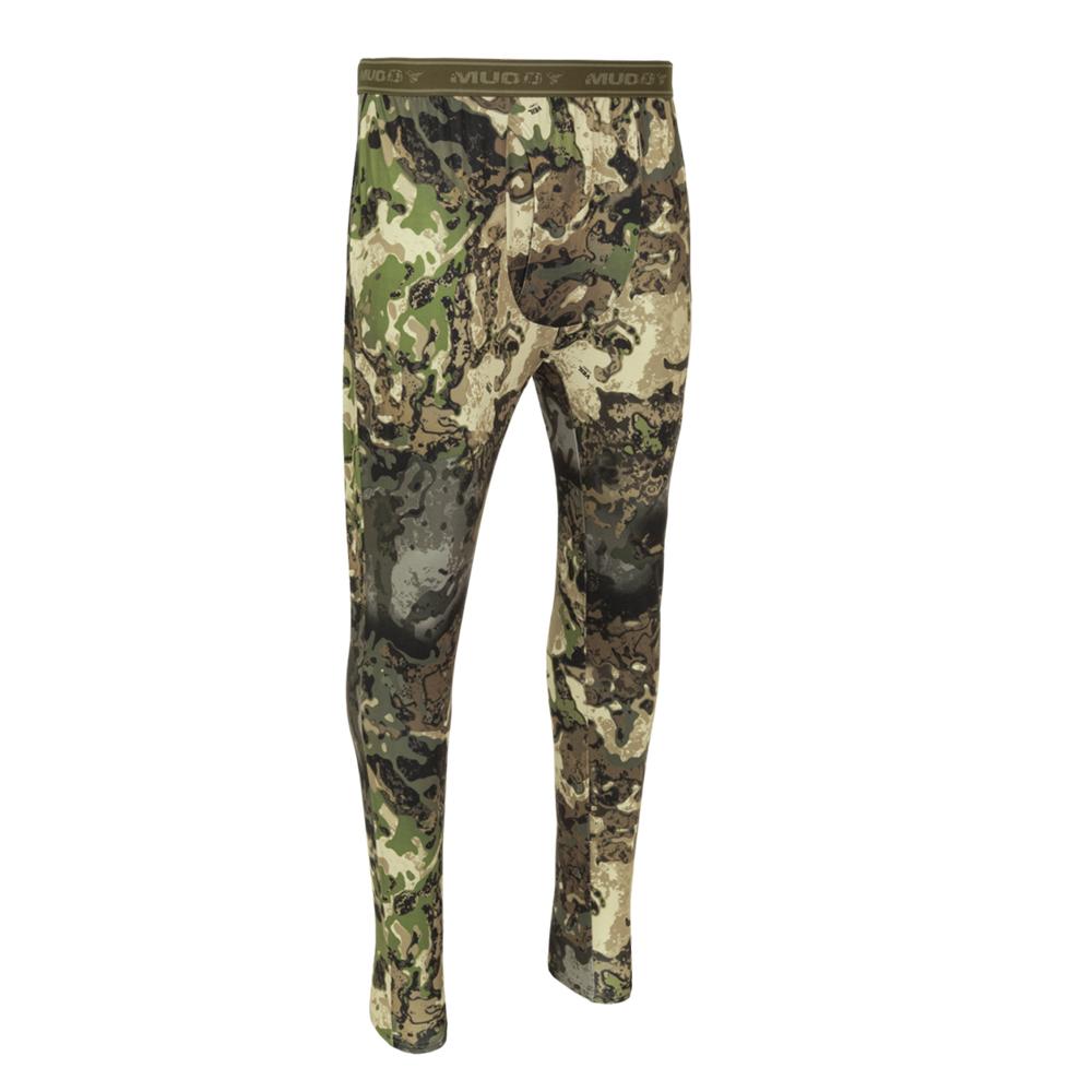 Camouflage patterned performance leggings on white background