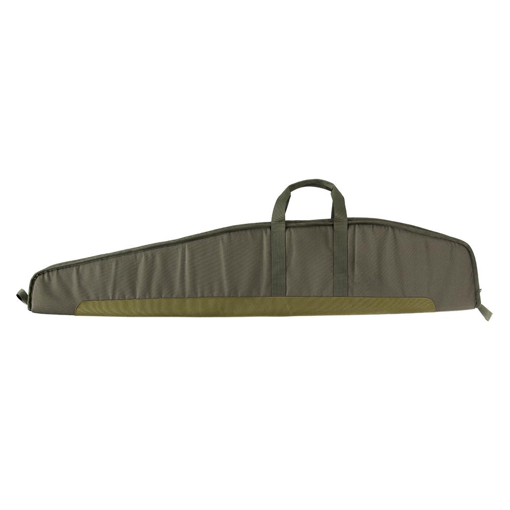 Olive green padded rifle case with handles