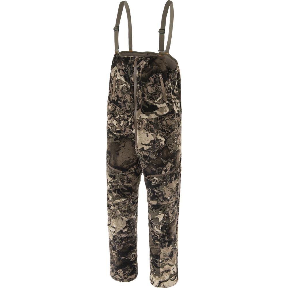Camouflage insulated bib overalls with suspenders