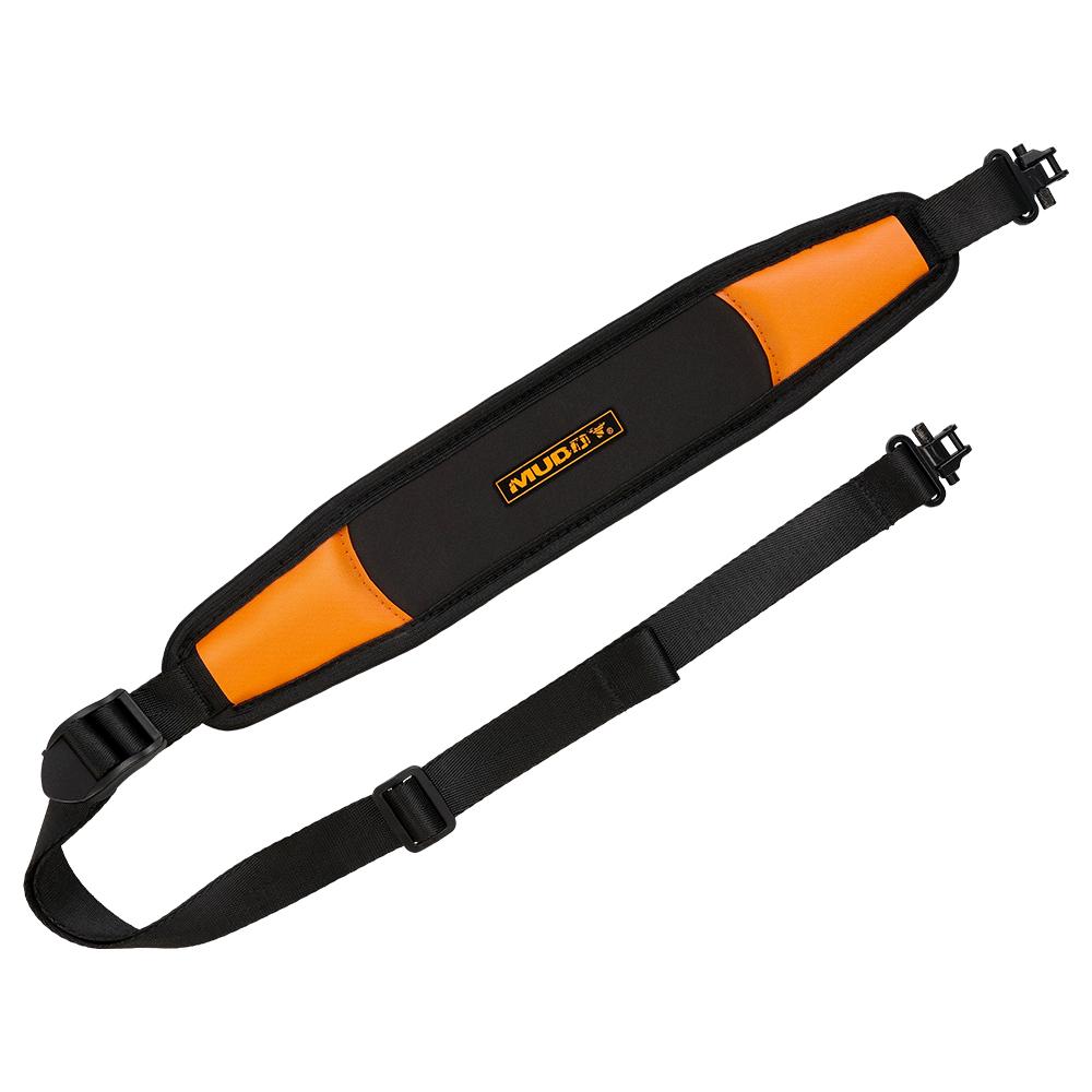 Black and orange padded shoulder strap