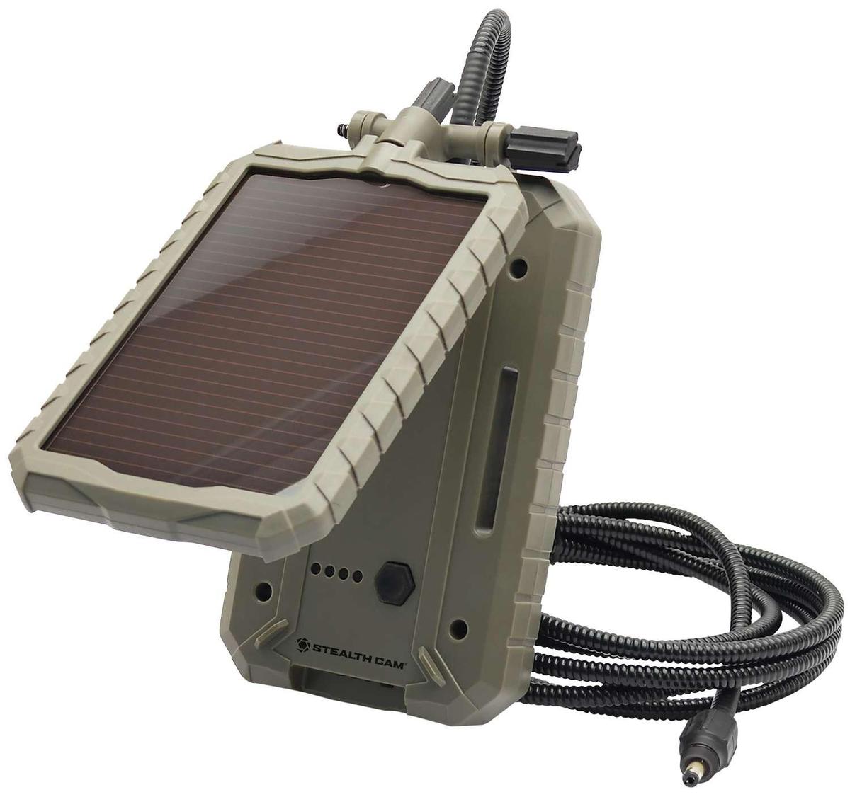 Rugged solar-powered trail camera with external cable