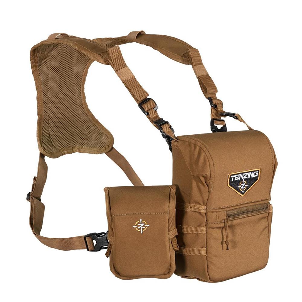 Tan hunting chest pack with harness straps