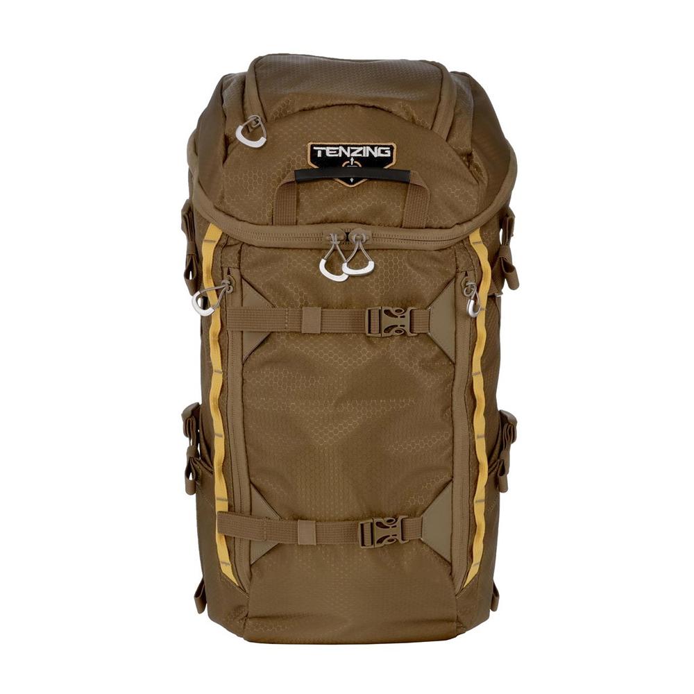 Brown TENZING hiking backpack with straps and buckles