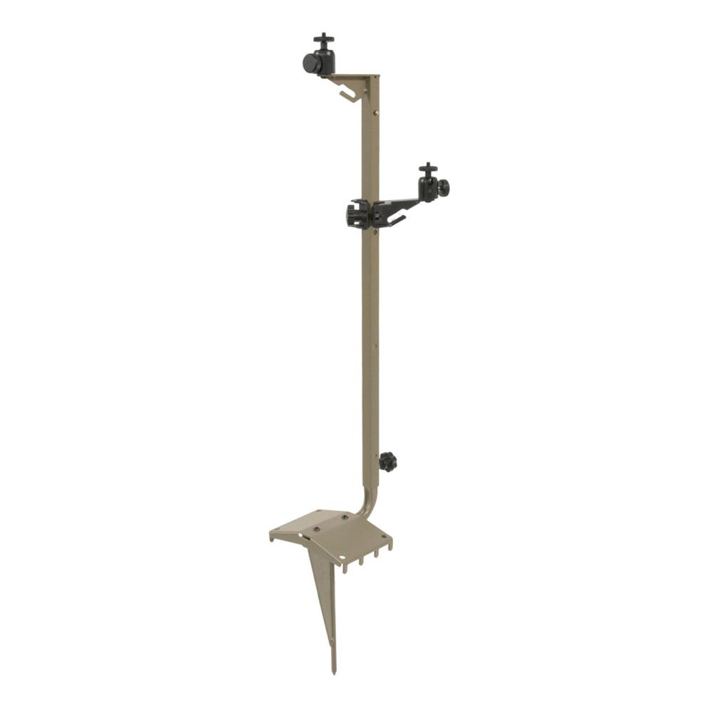 Adjustable metal ground stake mounting stand