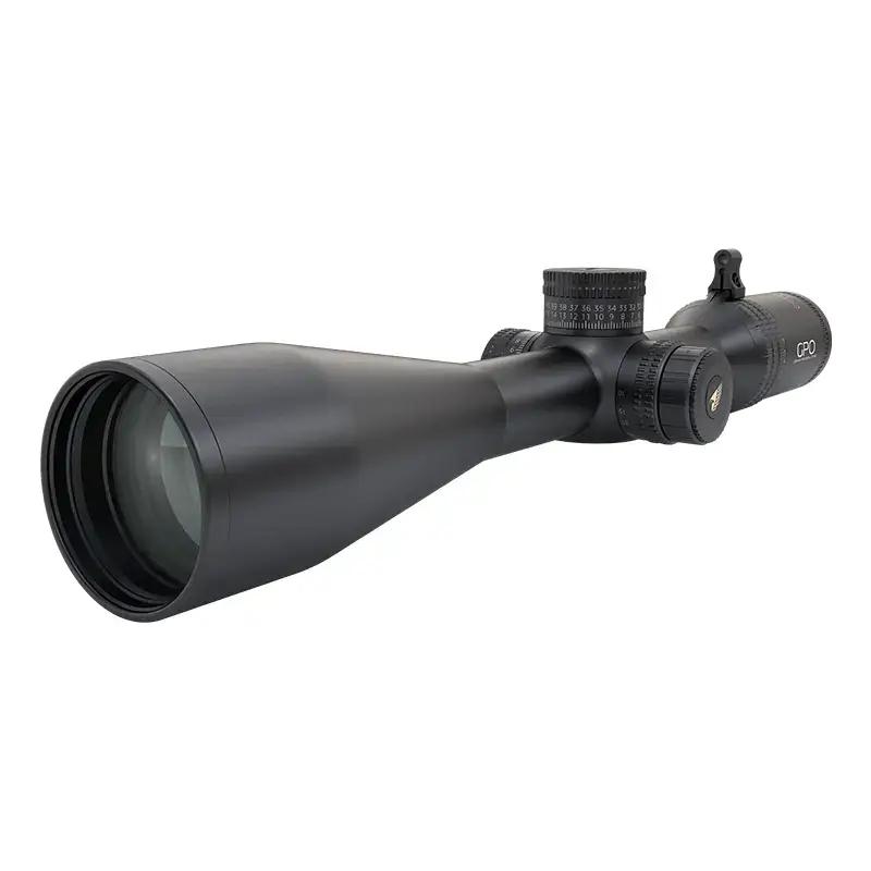 Black rifle scope isolated on white background