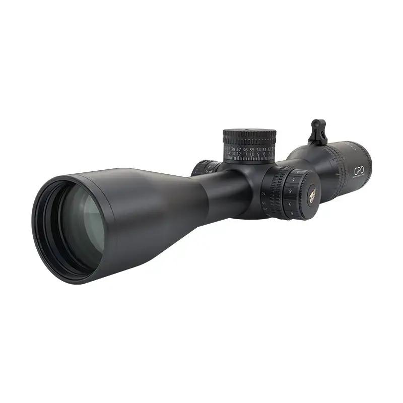 Black rifle scope isolated on white background