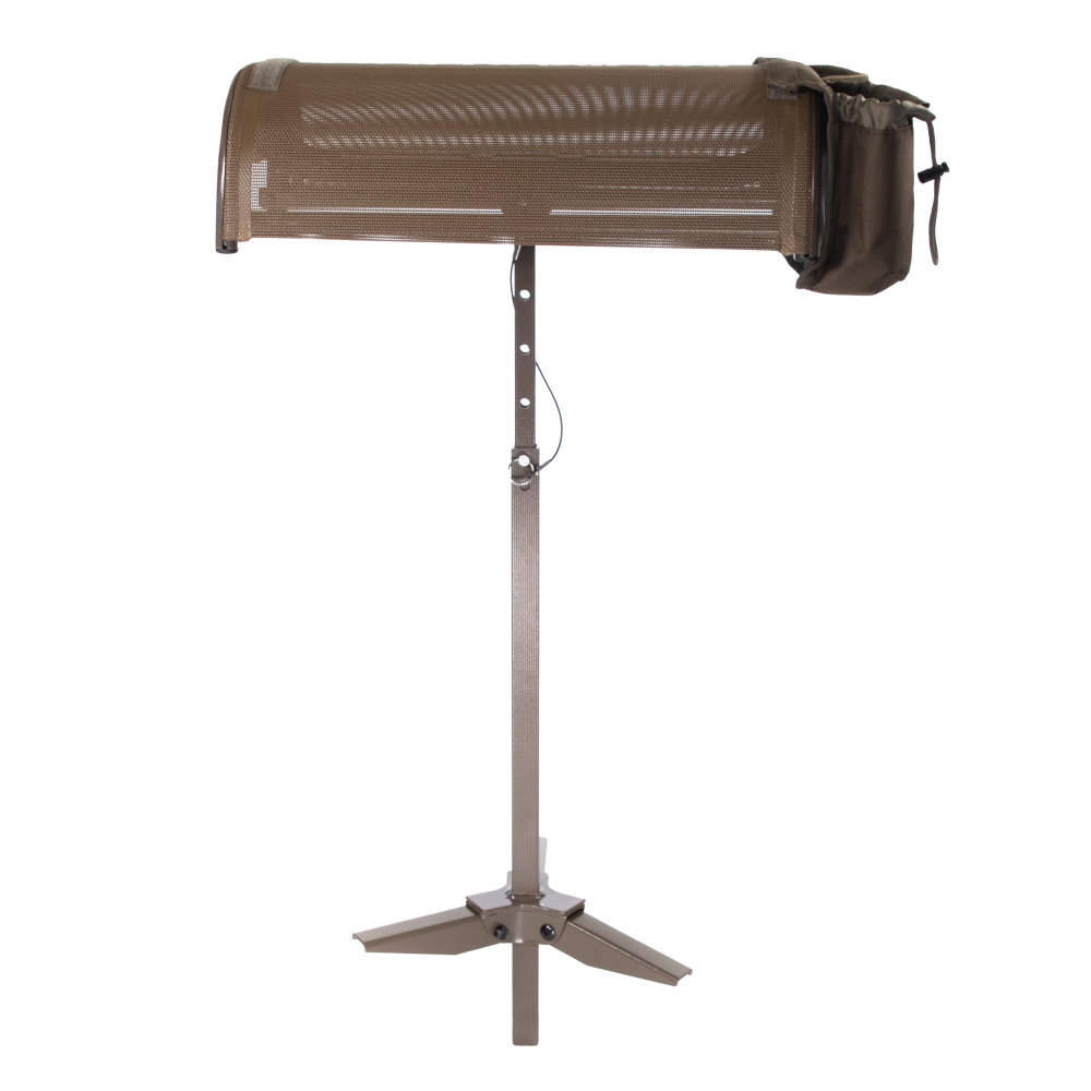 Portable outdoor infrared heater on adjustable stand
