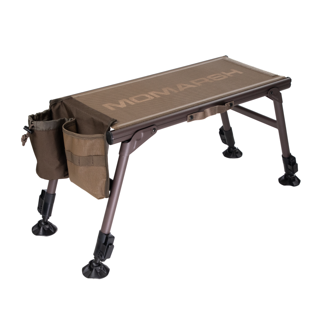 Portable fishing seat with adjustable legs and pocket
