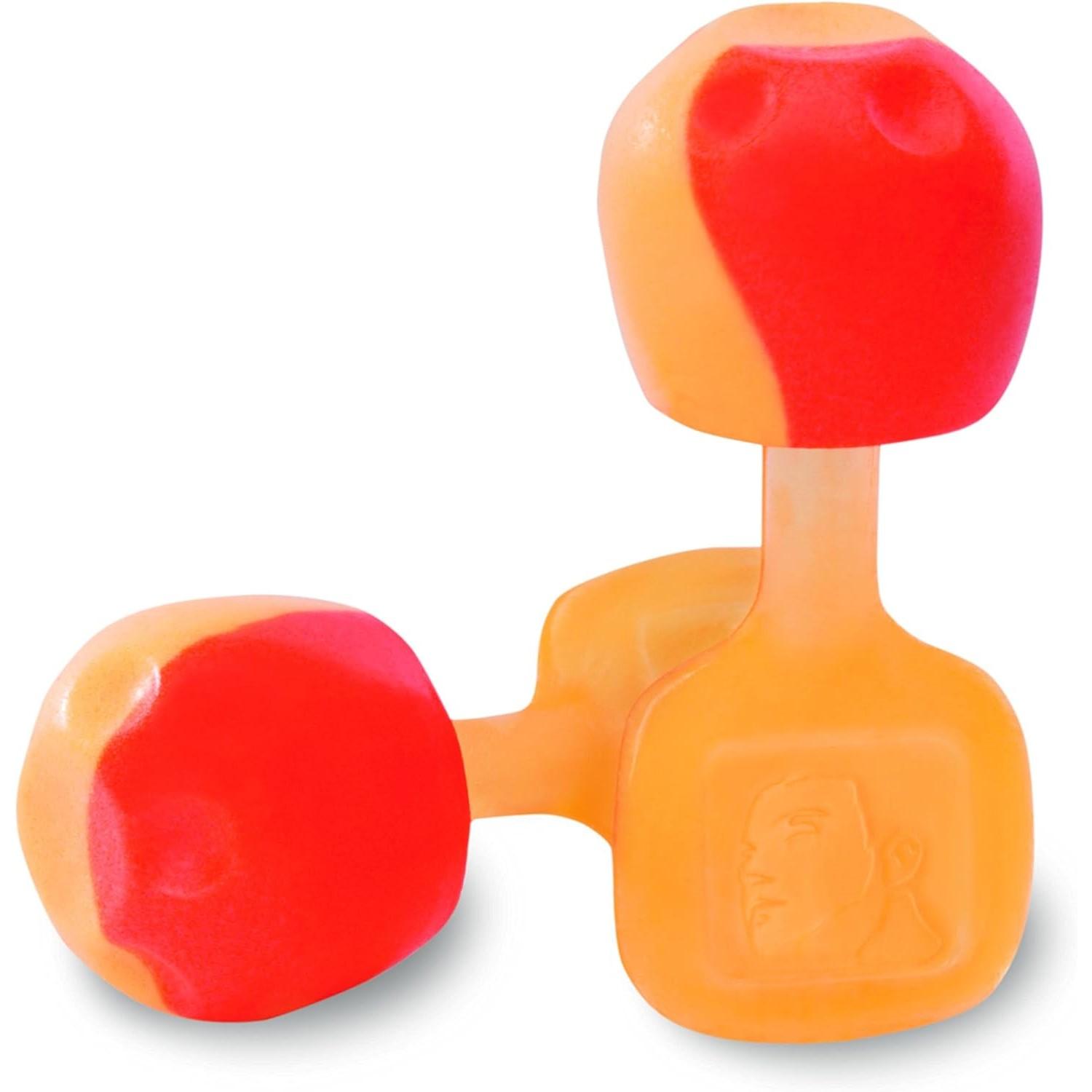 Orange and red boxing glove dumbbell toy