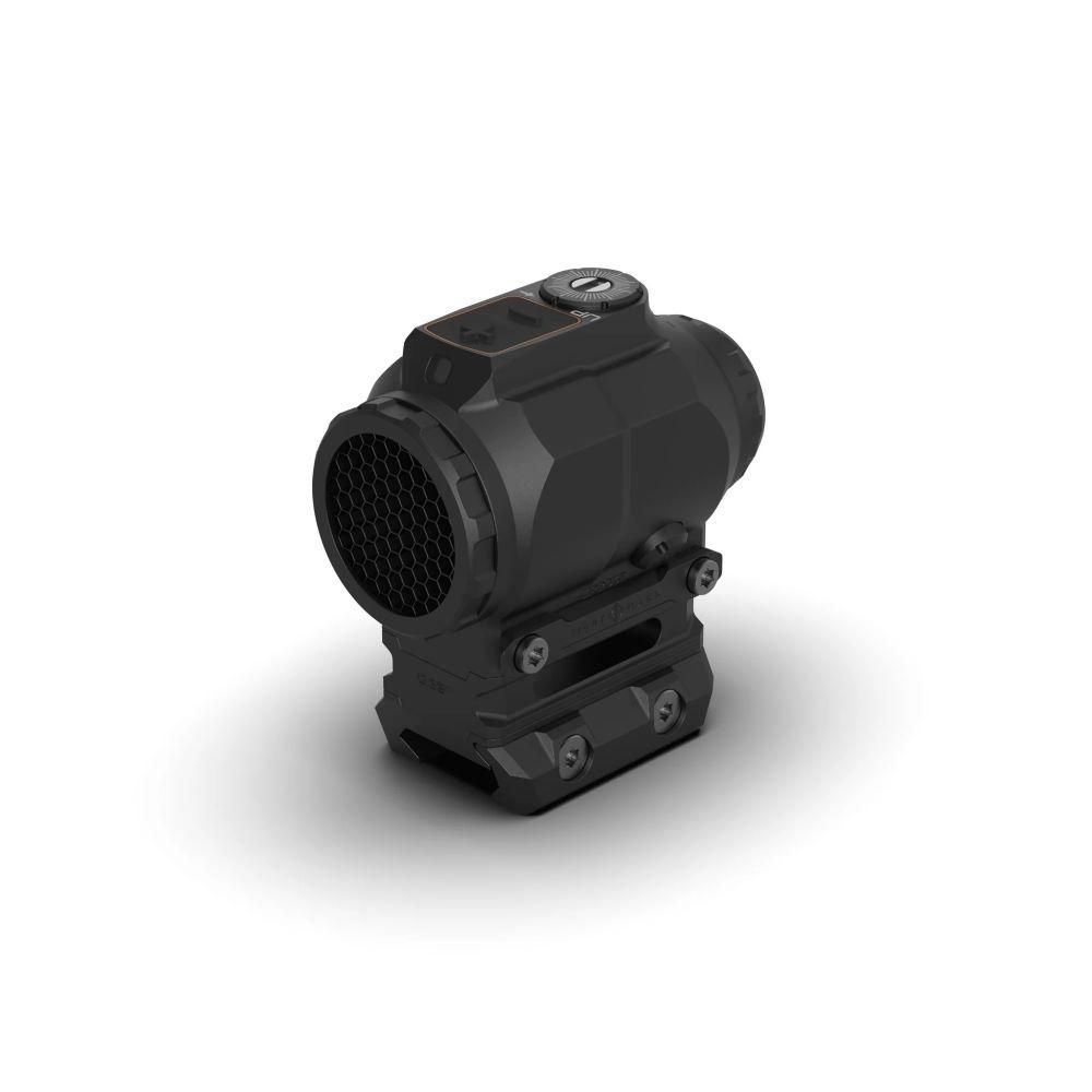 Compact black red dot sight optic with mount