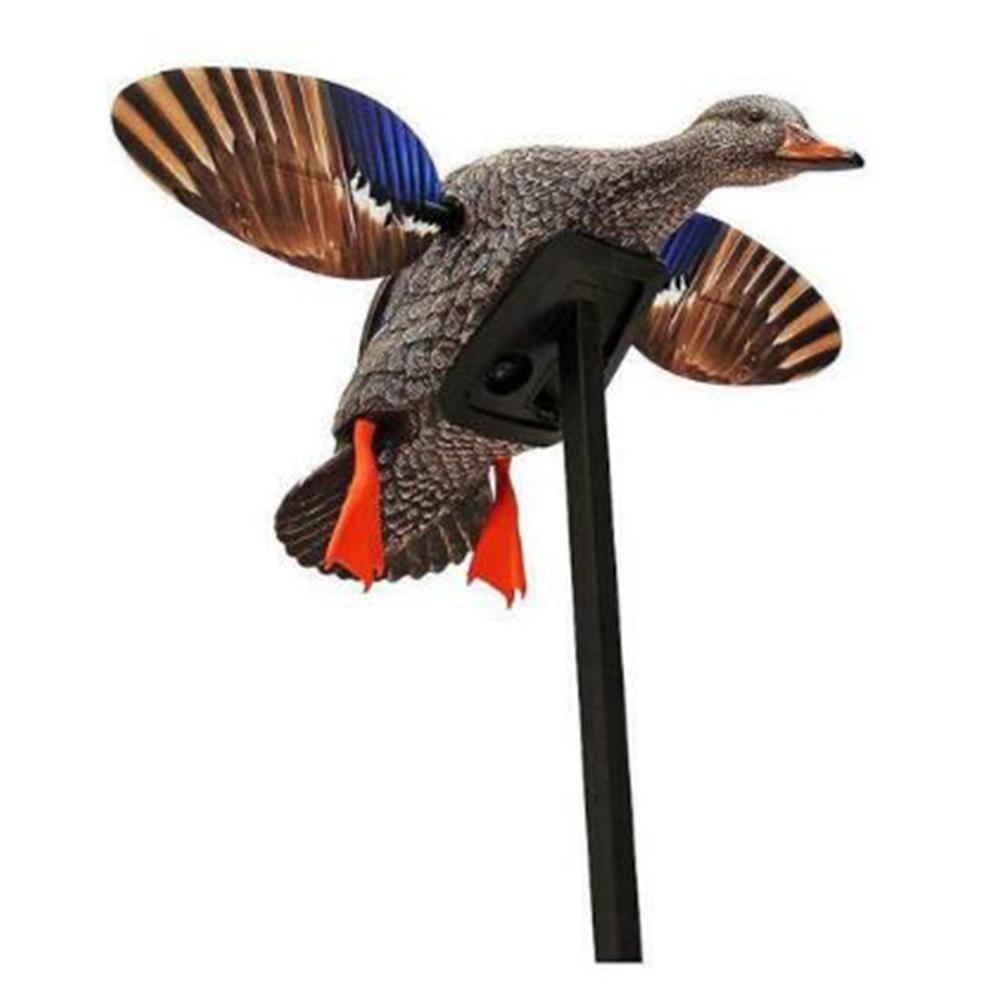 Duck decoy wind spinner mounted on pole