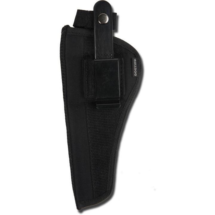 Black nylon gun holster with belt clip