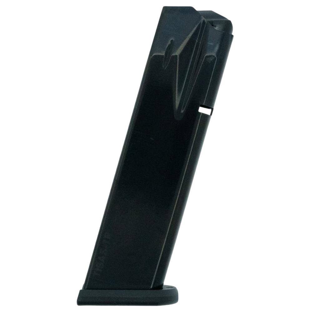 Black handgun magazine isolated on white background