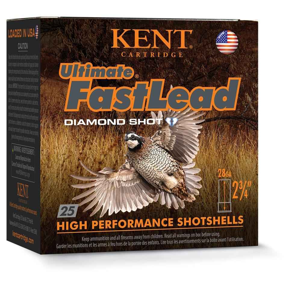 Kent Ultimate FastLead 28 gauge shotshells box