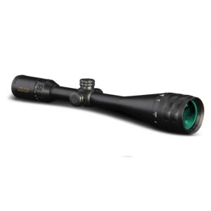 Black rifle scope isolated on white background