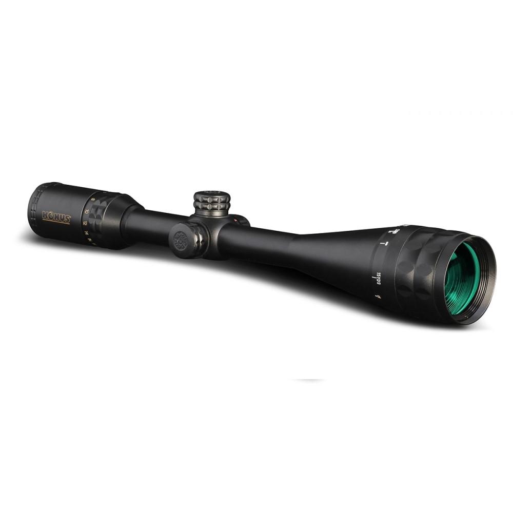 Black rifle scope isolated on white background