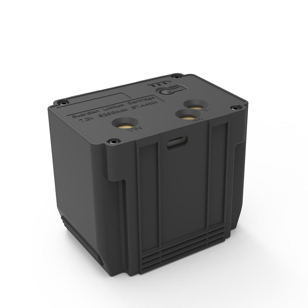 Black lithium battery pack with USB-C port