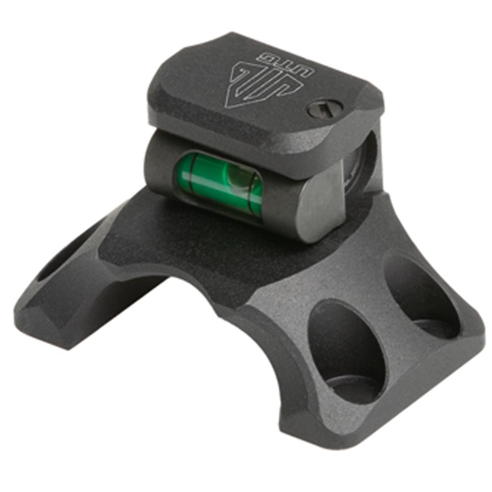 Black rifle scope mount with bubble level