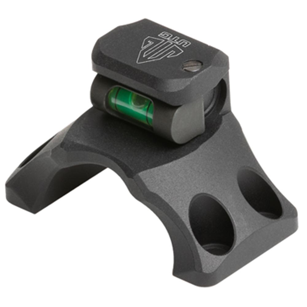 Rifle scope mount with integrated bubble level