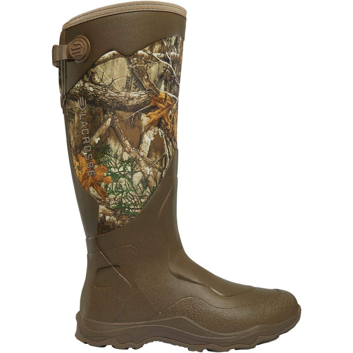 Tall camouflage rubber hunting boot