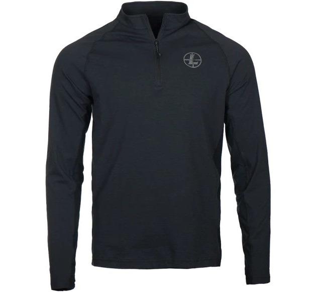 Black long-sleeve quarter-zip athletic pullover