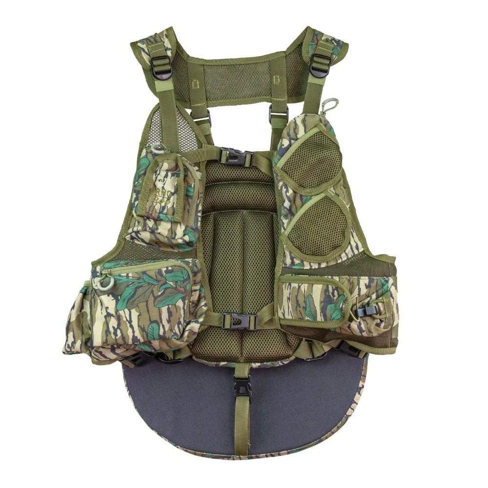 Camouflage tactical vest with multiple storage pockets