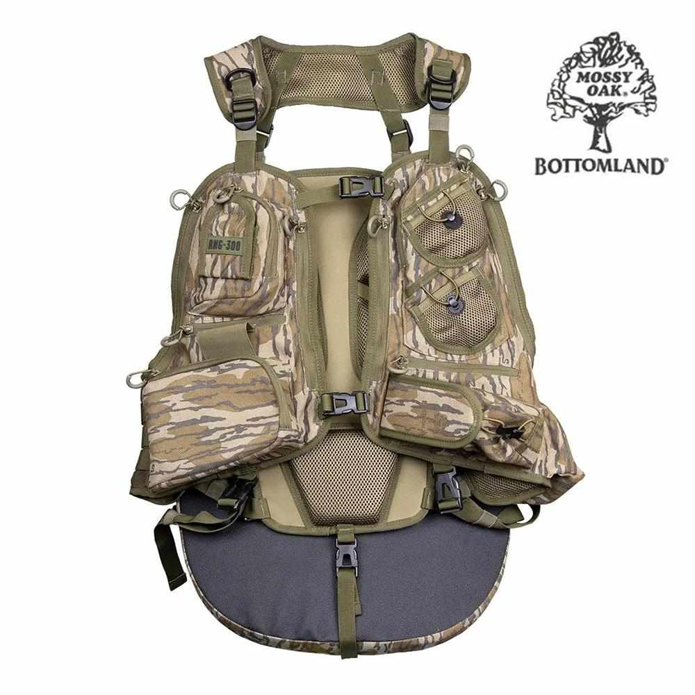 Camouflage hunting vest with multiple storage pockets